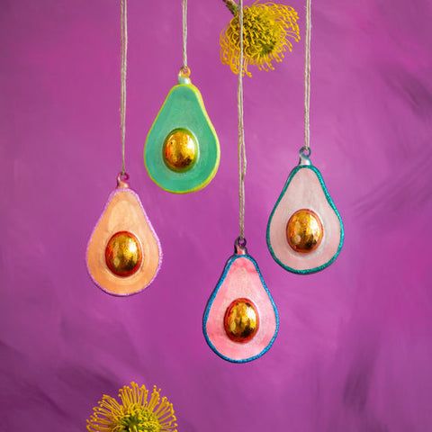 Avocado Glass Assorted Ornament