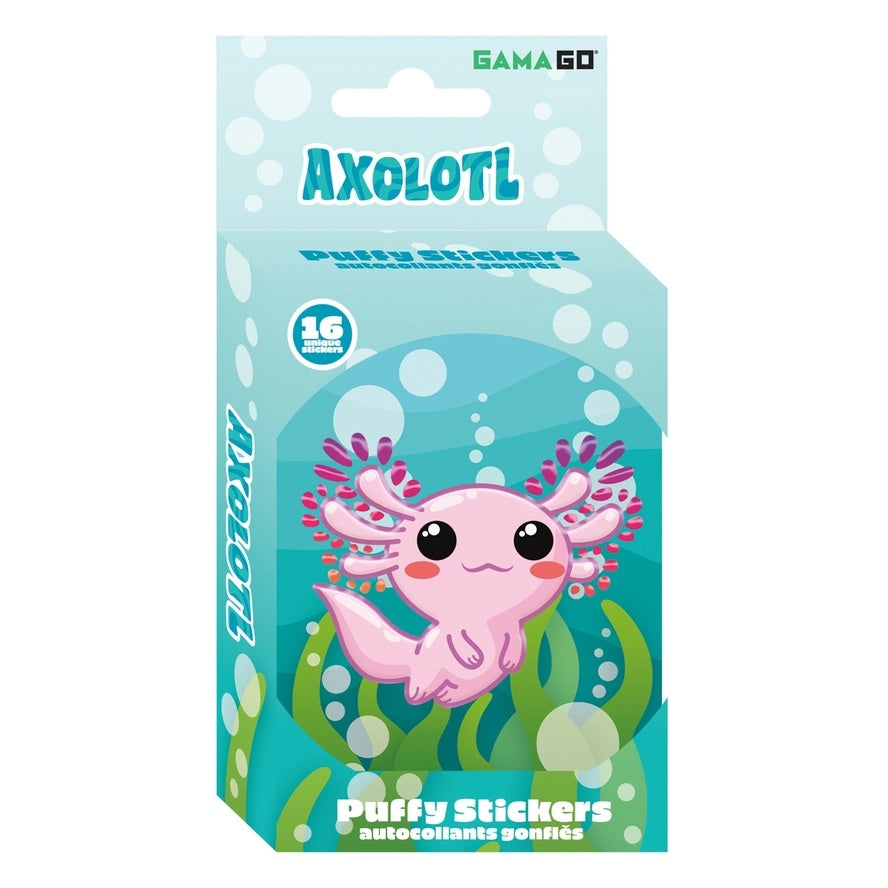 Axolotl Puffy Stickers Tin