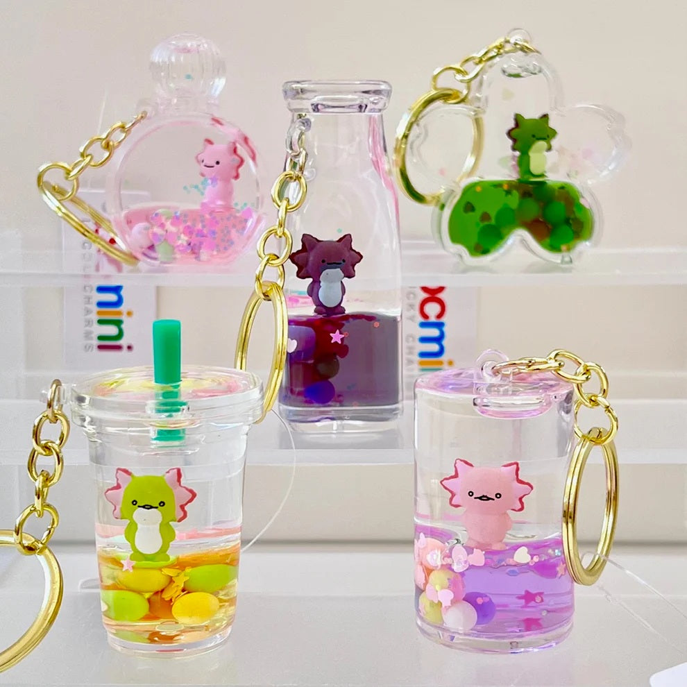 Axolotly Floaty Charm Keychain Version 2