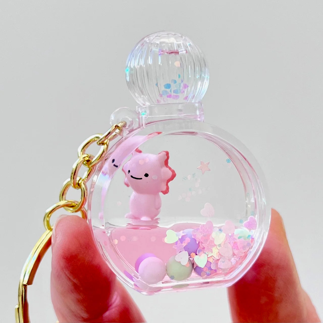Axolotly Floaty Charm Keychain Version 2