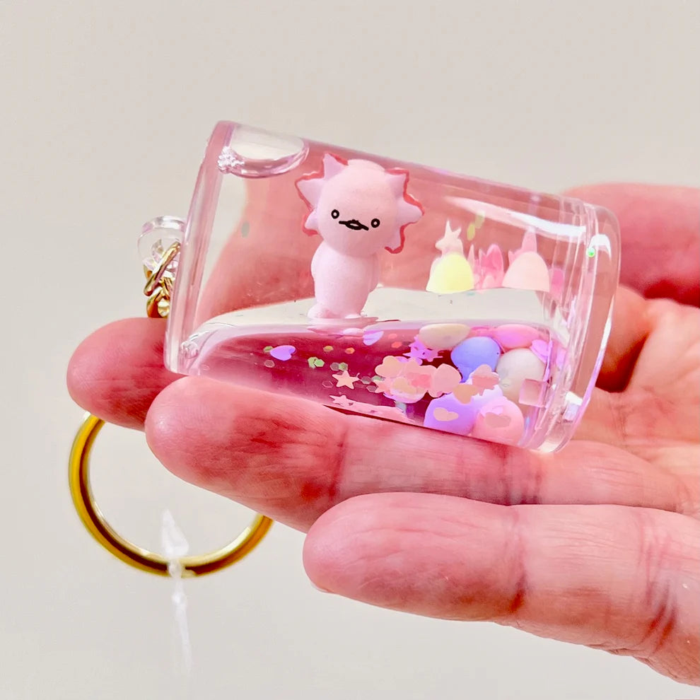 Axolotly Floaty Charm Keychain Version 2