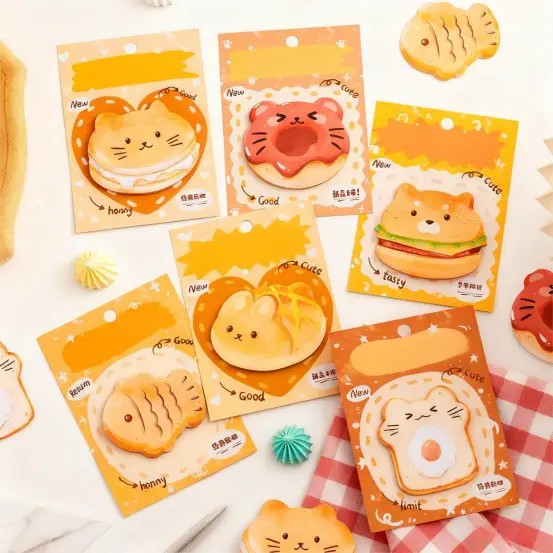 Bakery Friends Sticky Notes Assorted