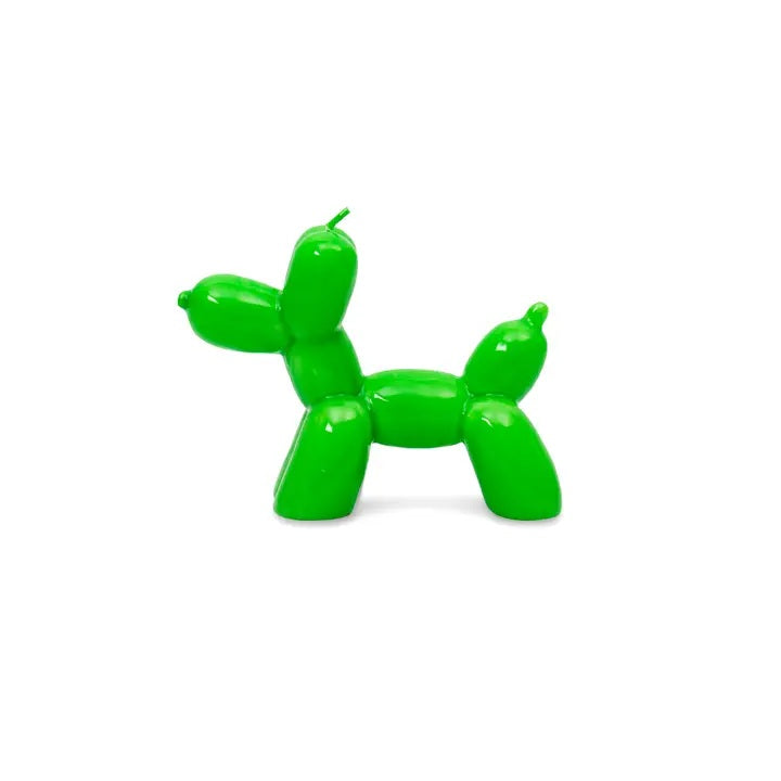 Balloon Dog Candle Green