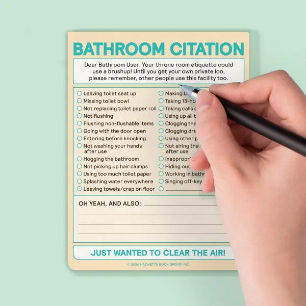 Bathroom Citation Nifty Notes