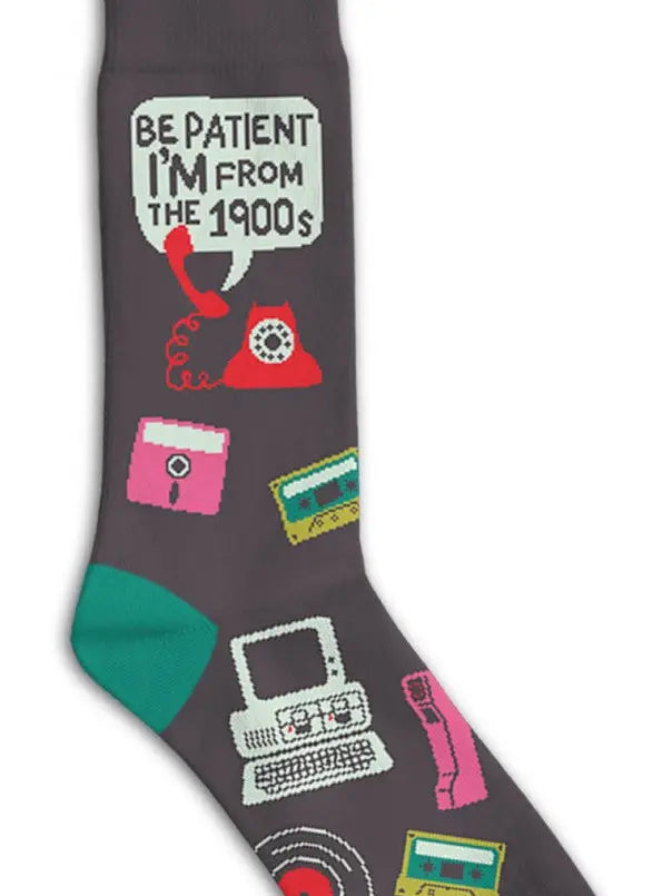 Be Patient I'm From The 1900's Socks Charcoal