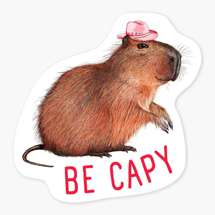 Be Capy Sticker – www.shoptherocket.com