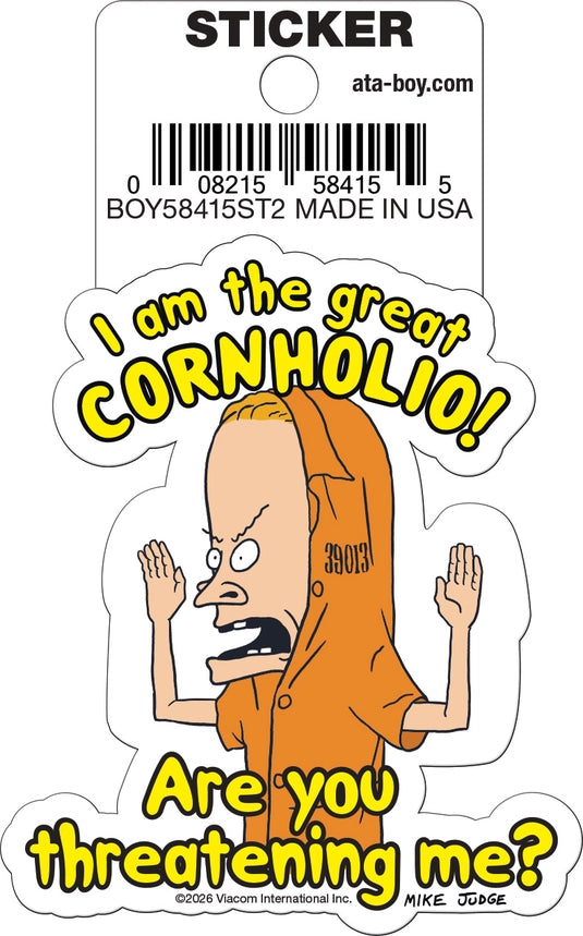 Beavis And Butthead I Am The Great Cornholio Die Cut Sticker