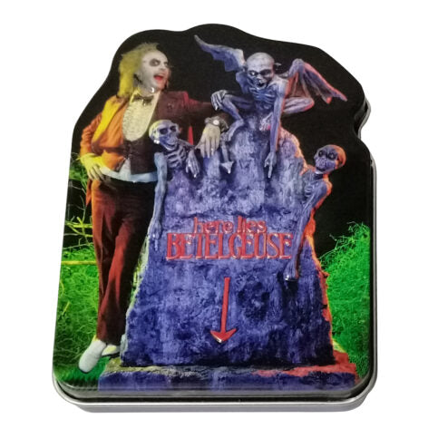 Beetlejuice Afterlife Blue Raspberry Sours Candy Tin