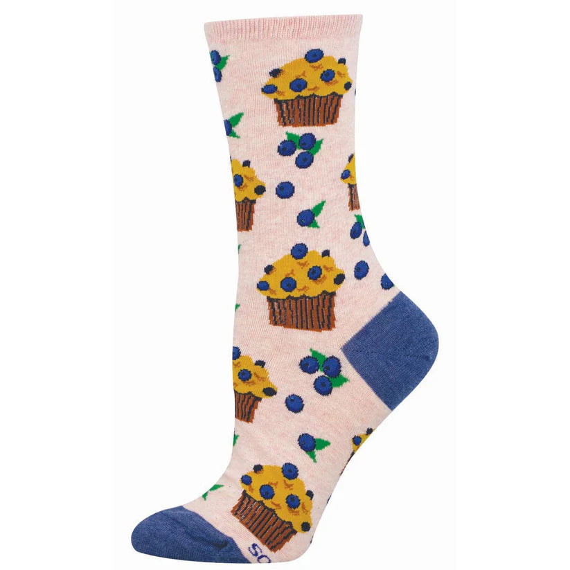 Berry Tasty Muffins Women's Crew Socks Pink Heather