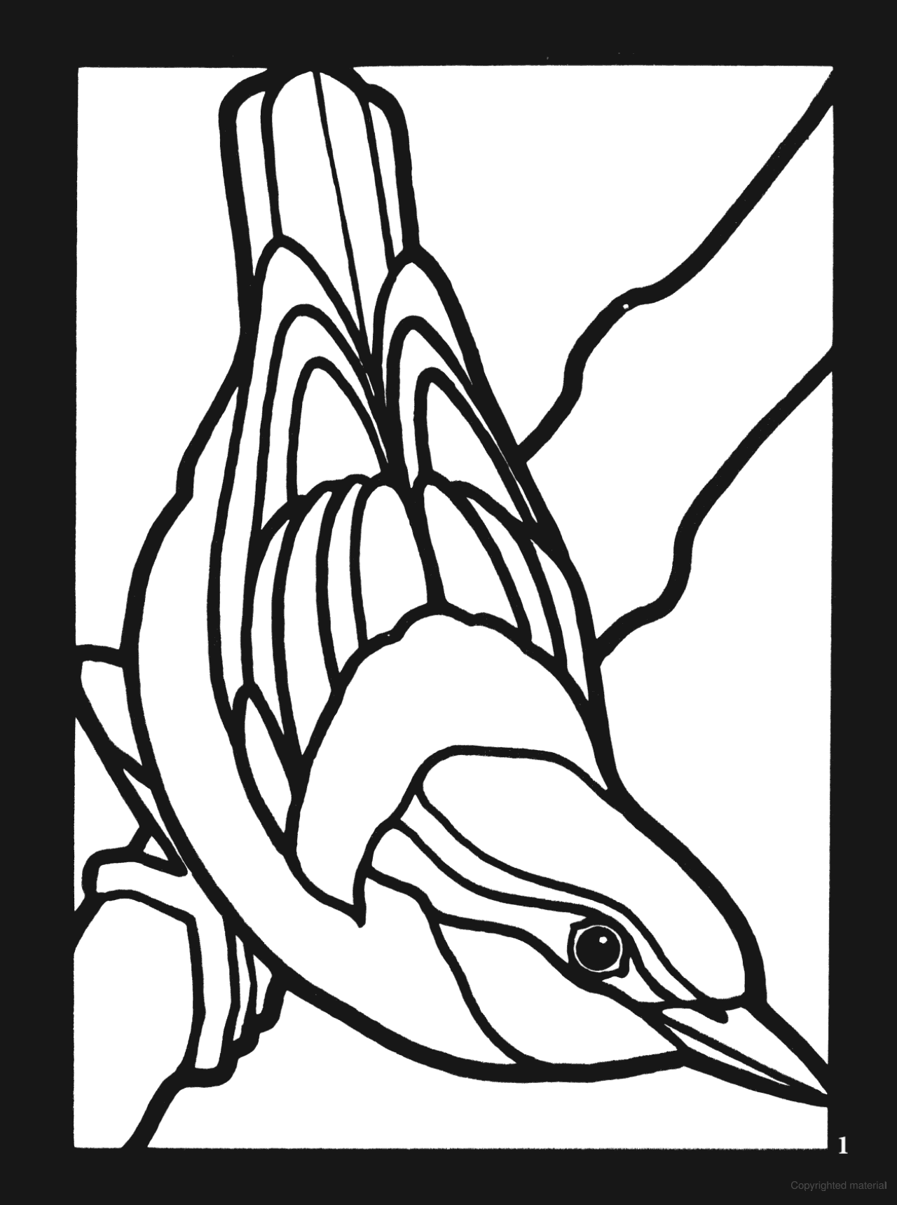 Birds Mini Stained Glass Coloring Book