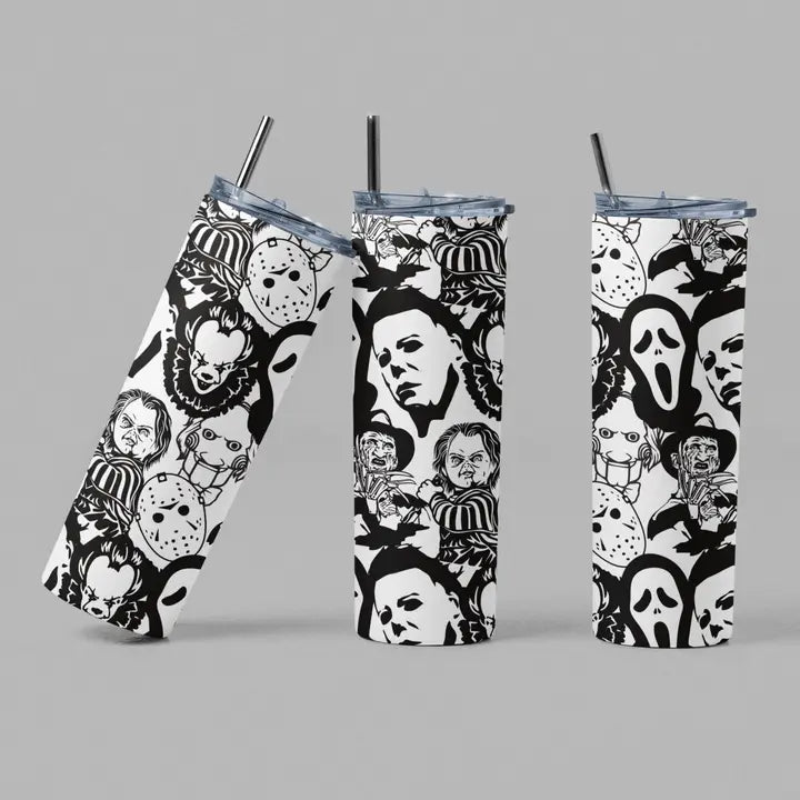 Black And White Killers Red Glow Tumbler 20 oz