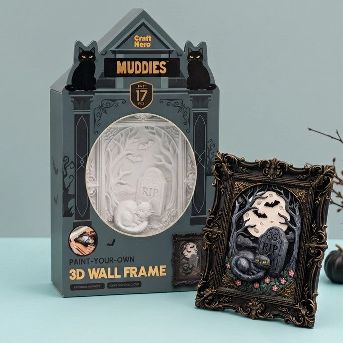 Black Cat Paint Your Own 3D Wall Frame