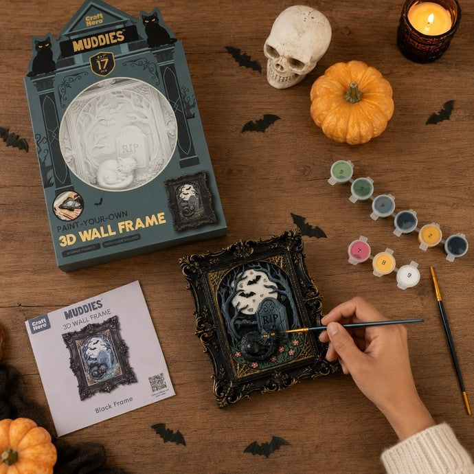 Black Cat Paint Your Own 3D Wall Frame