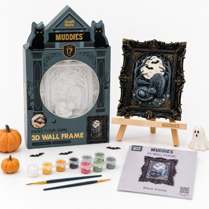 Black Cat Paint Your Own 3D Wall Frame
