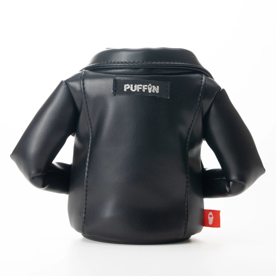 Black Leather Jacket Koozie