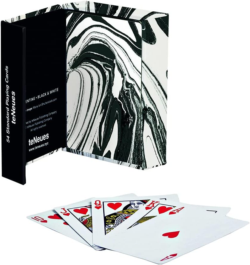 Black & White Marbled Playing Cards