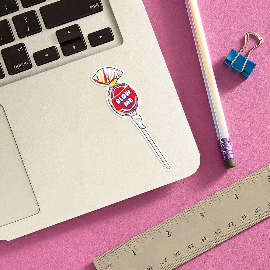 Blow Me Sucker Die Cut Sticker