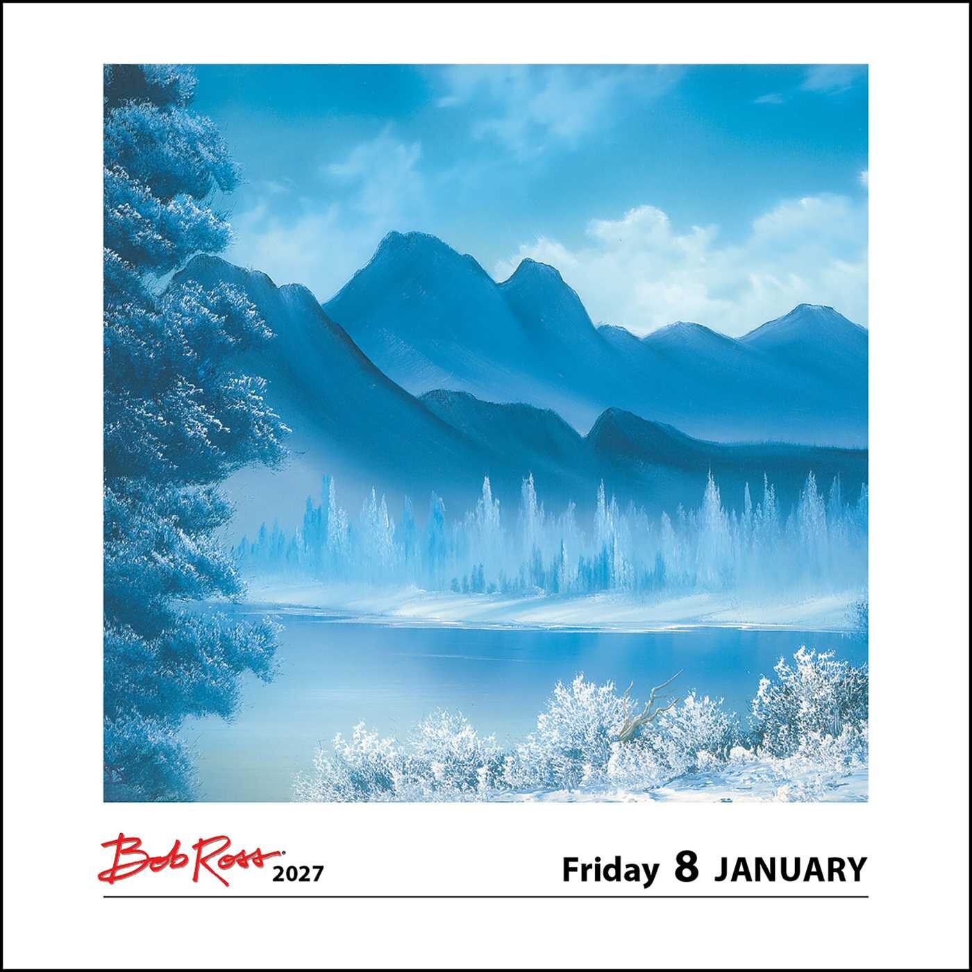 Bob Ross 2027 Desktop Calendar