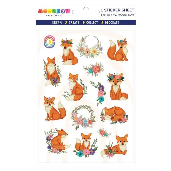 Bohemian Fox Glossy Sticker Sheet