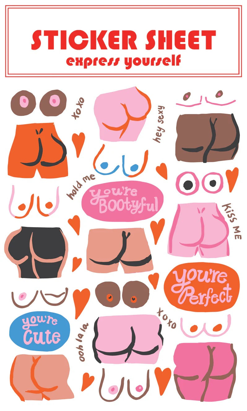 Boobs And Butts Sticker Sheet
