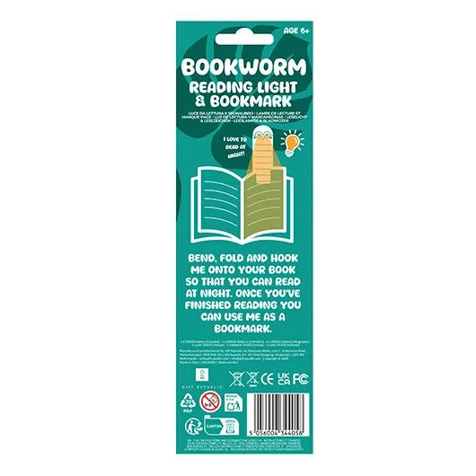 Bookworm Reading Light & Bookmark