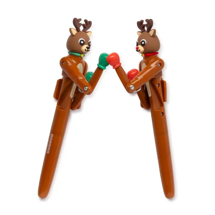 Boxing Reindeer Pens Set Of 2