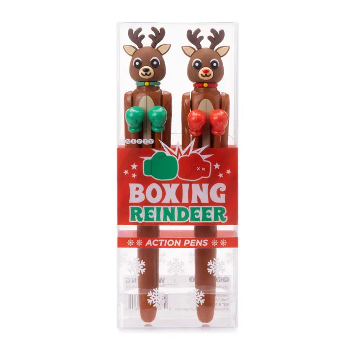 Boxing Reindeer Pens Set Of 2