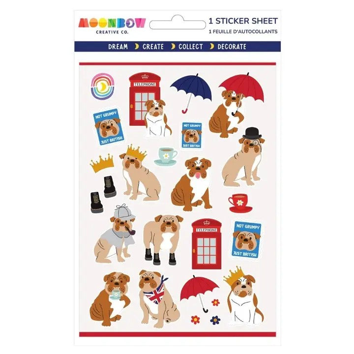 British Bulldogs Glossy Sticker Sheet