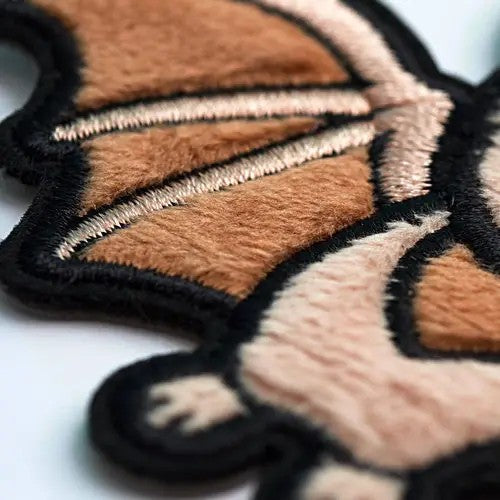 Brown Bat Plush Patch