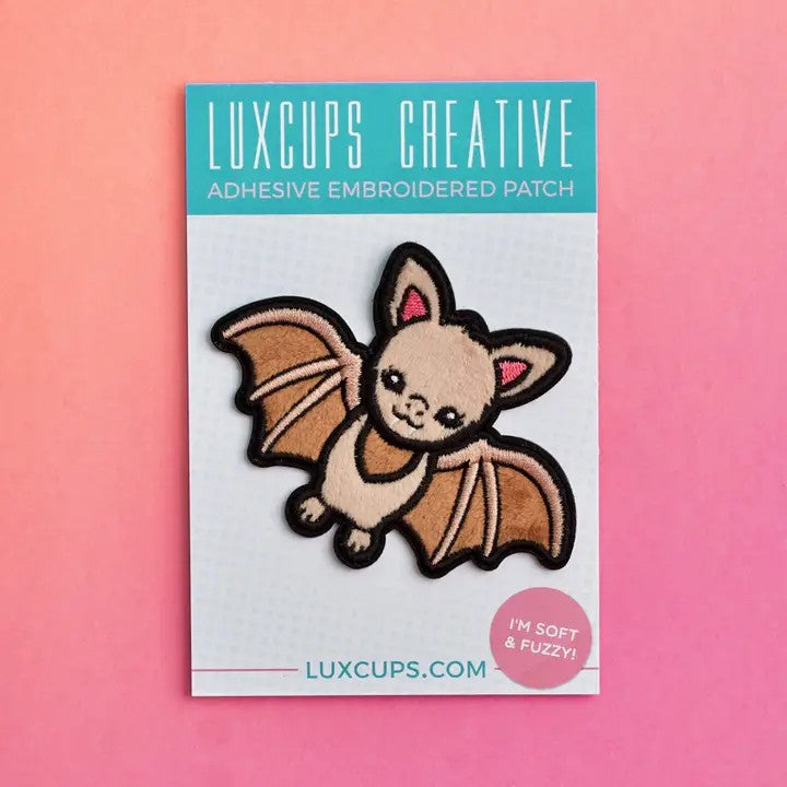 Brown Bat Plush Patch