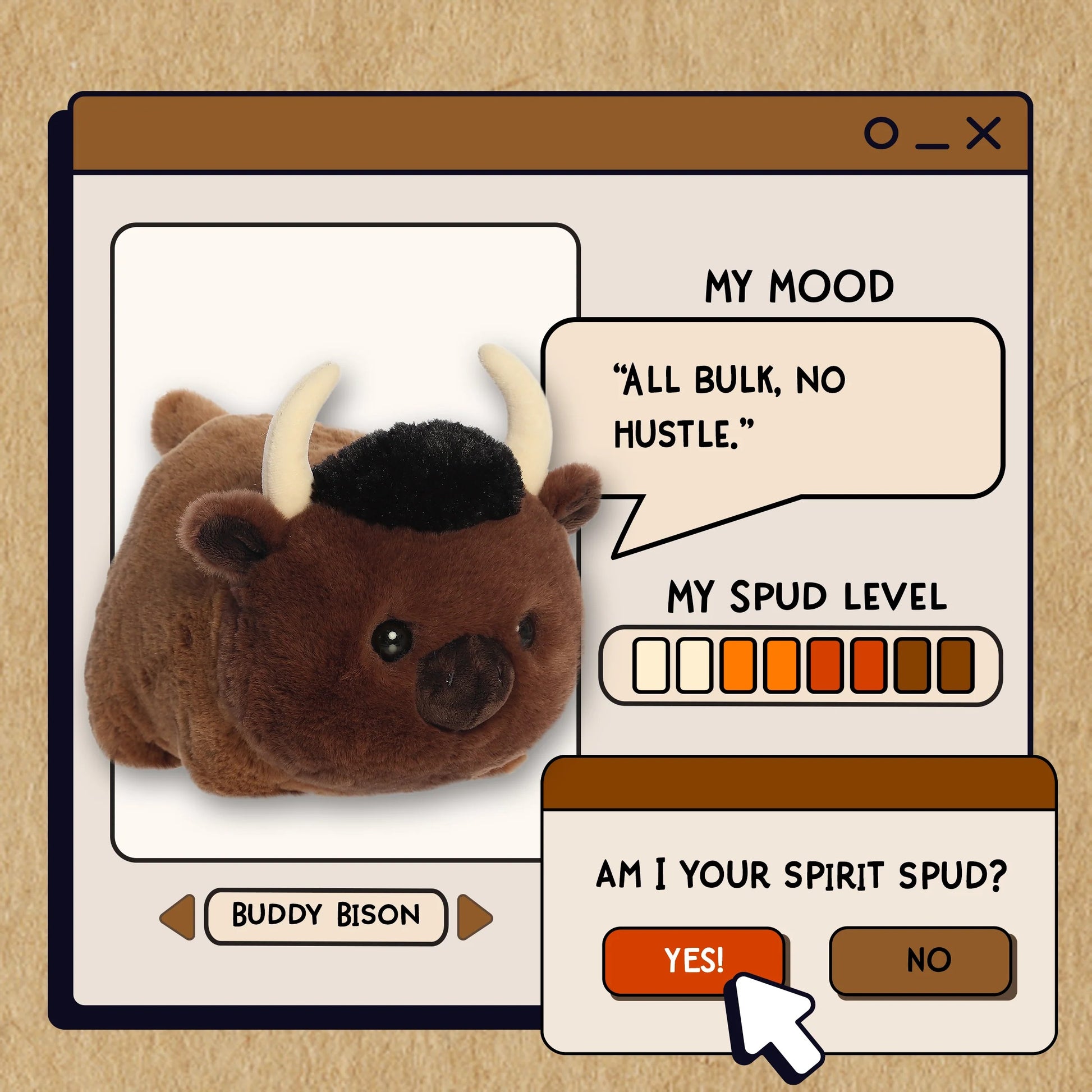 Buddy Bison Spudsters Plush 10"