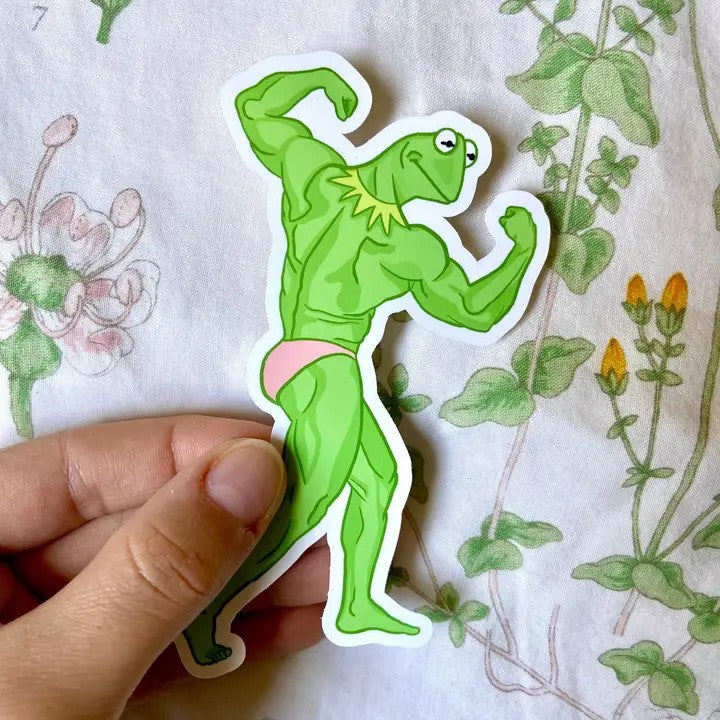 Buff Kermit The Frog Sticker