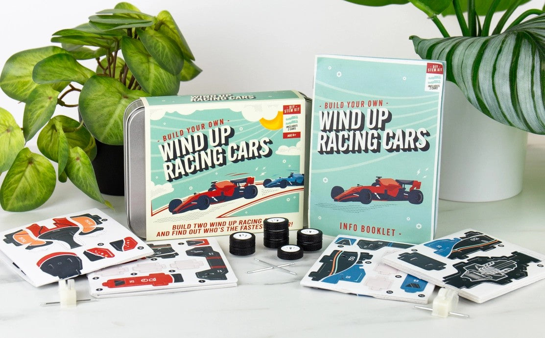 Build Your Own Wind Up Racing Cars