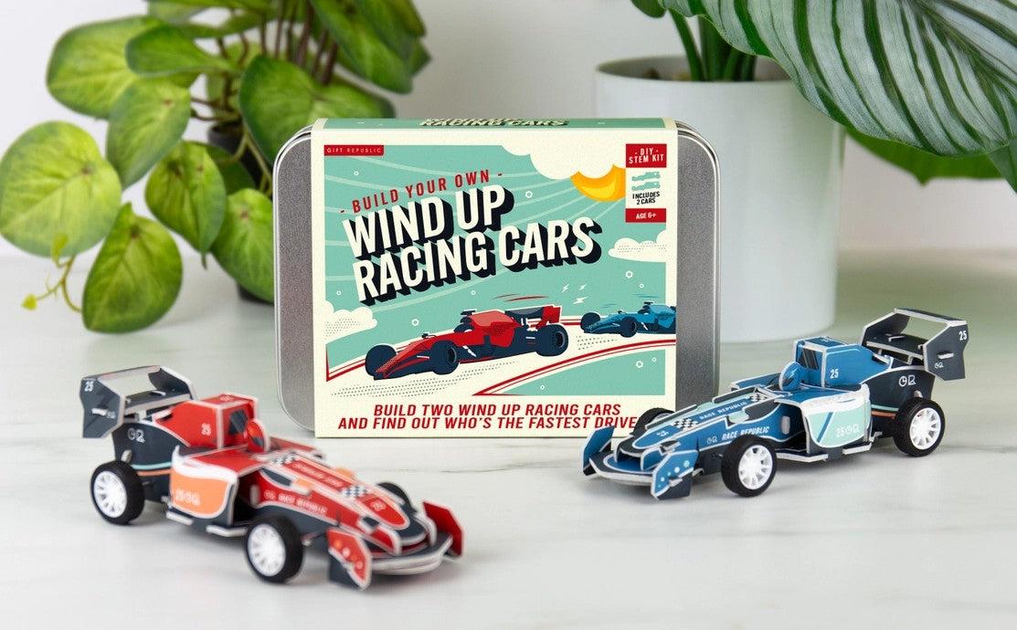 Build Your Own Wind Up Racing Cars