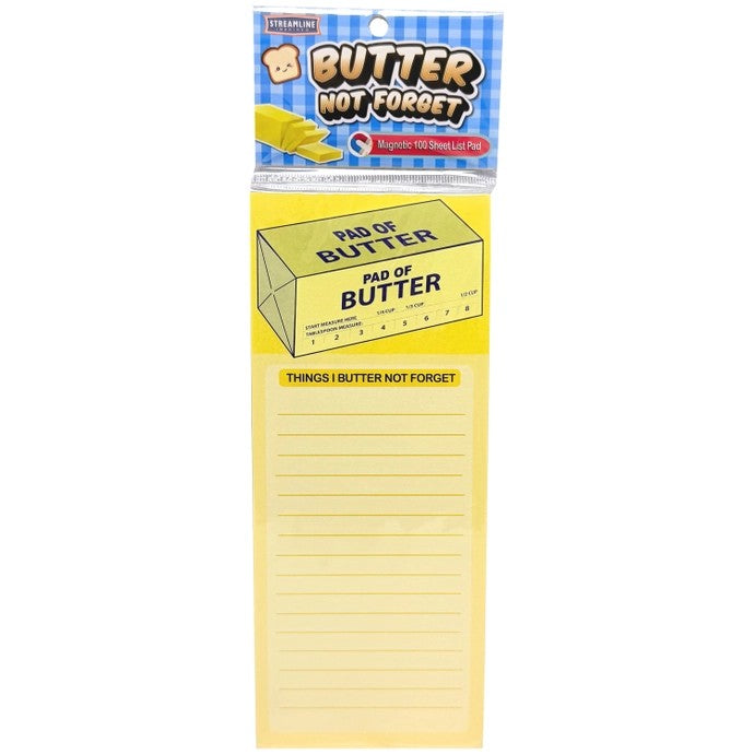 Butter Not Forget Magnetic Note Pad
