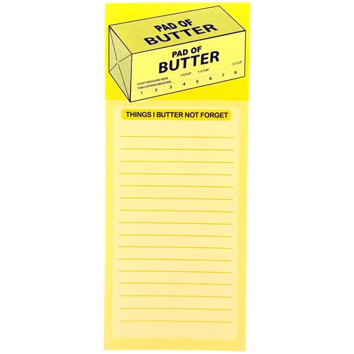 Butter Not Forget Magnetic Note Pad