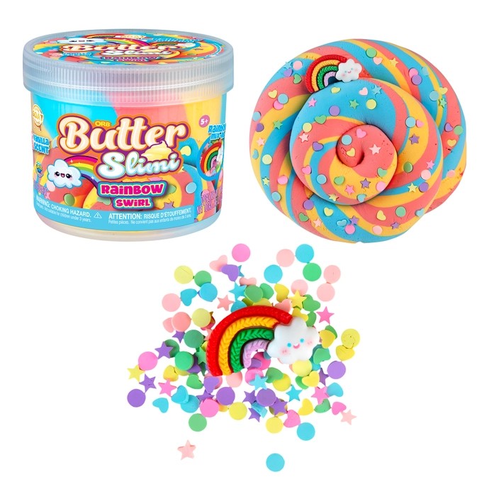 Butter Slimi Rainbow Swirl Slime