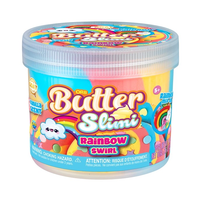Butter Slimi Rainbow Swirl Slime