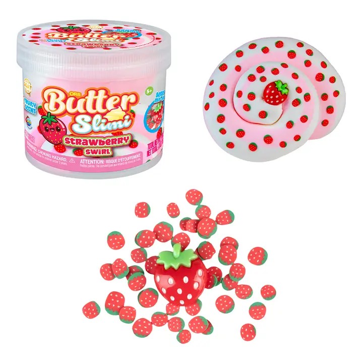 Butter Slimi Strawberry Swirl Slime