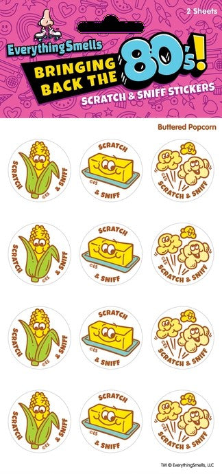 Buttered Popcorn Scratch N' Sniff Stickers