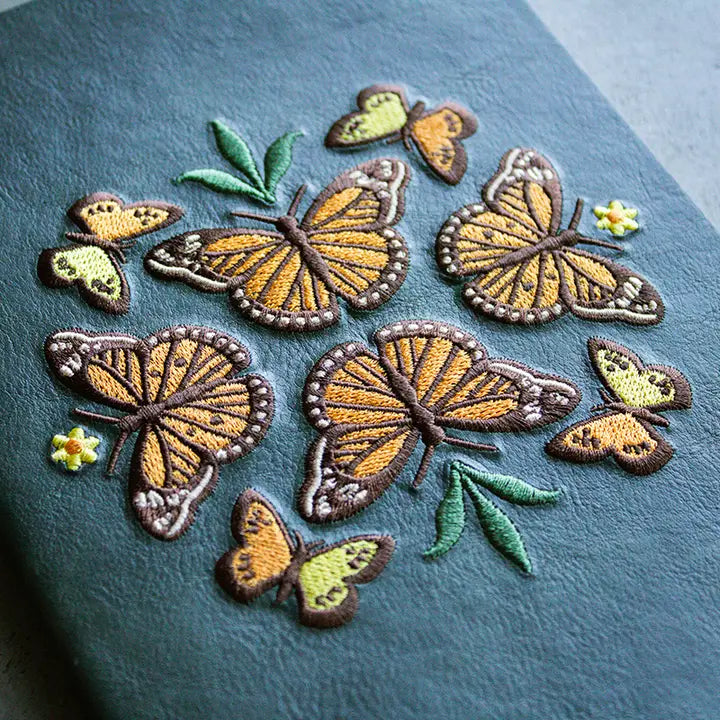 Butterfly Dance Embroidered Notebook