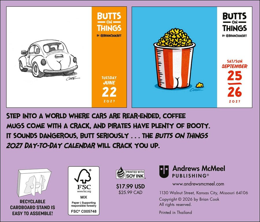 Butts On Things 2027 Calendar