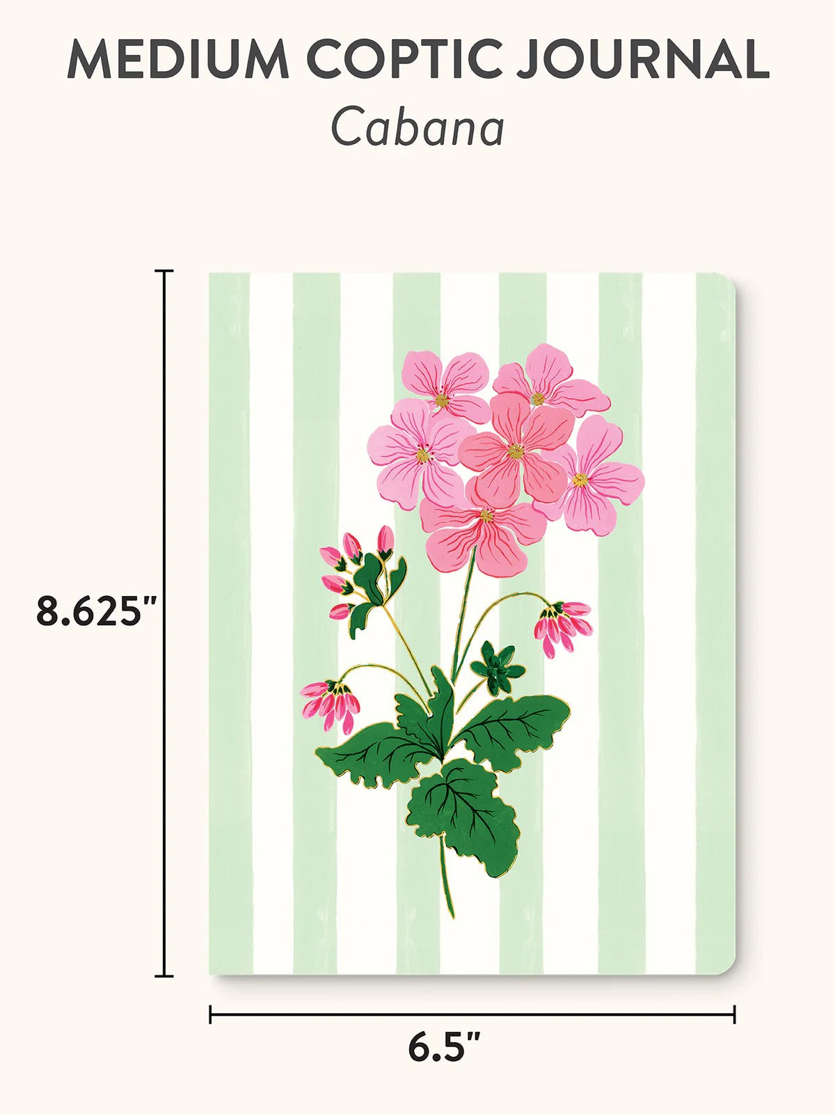 Cabana Blooms Coptic Bound Notebook