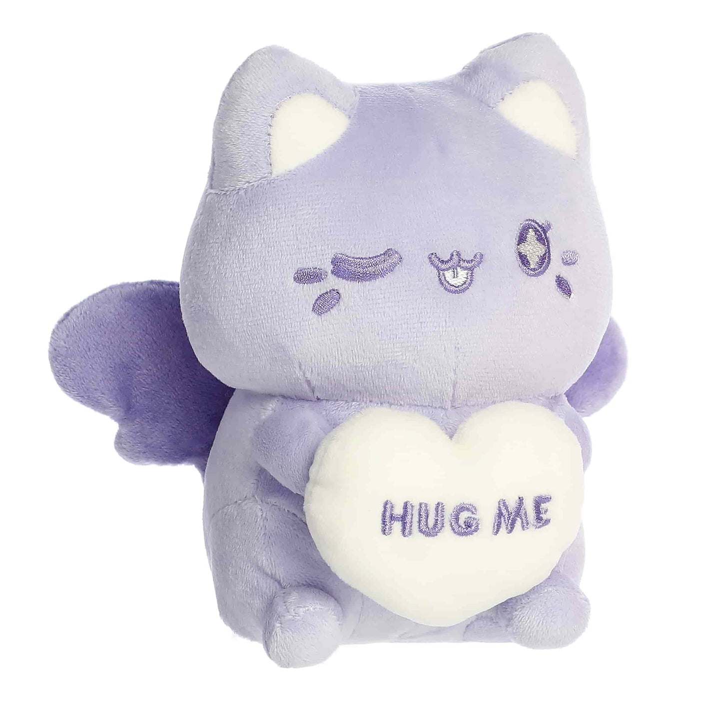 Candy Heart Sitting Lavender Hug Me Meowchi Plush 7" Tasty Peach