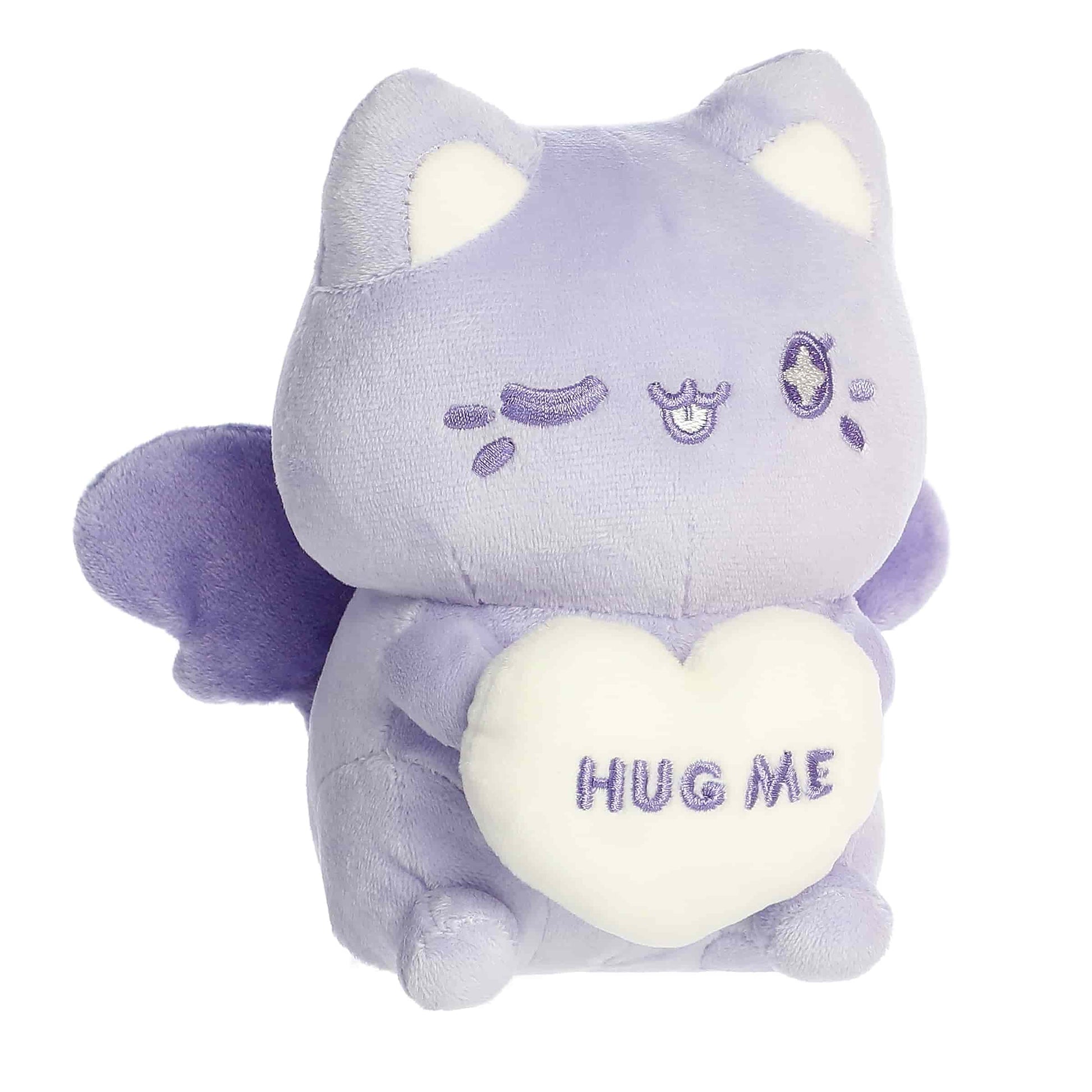 Candy Heart Sitting Lavender Hug Me Meowchi Plush 7" Tasty Peach