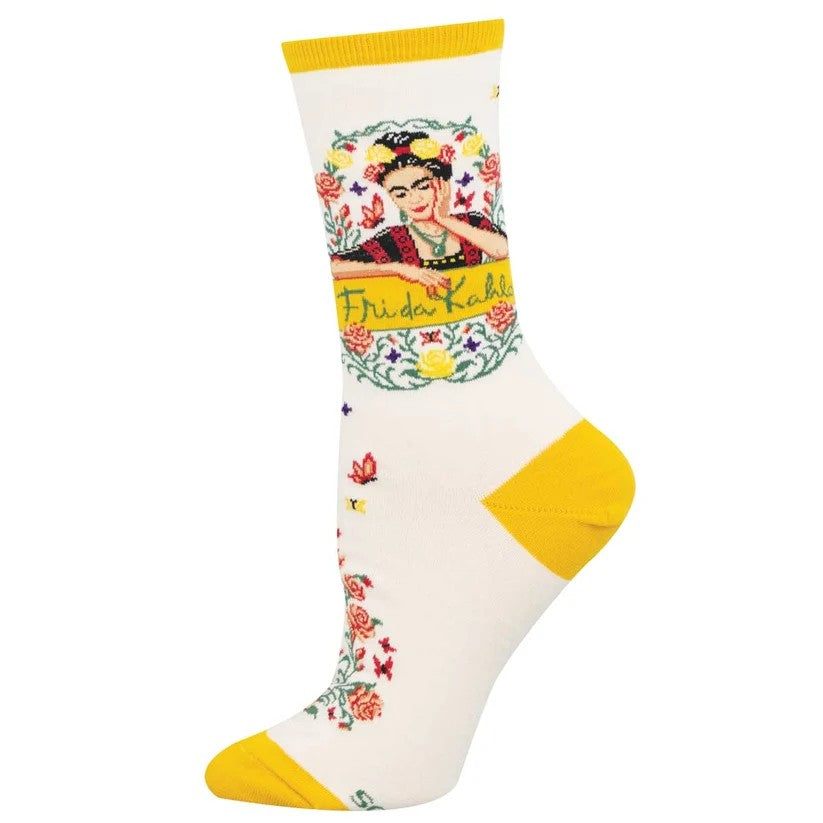 Canvas Queen Frida Kahlo Women's Socks White