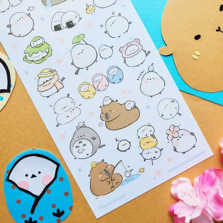 Capy & Birdy Besties Sticker Sheet