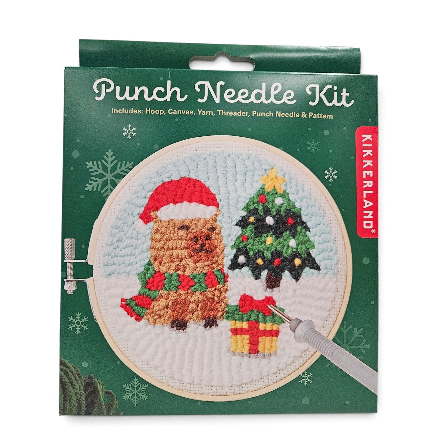 Capybara Christmas Punch Needle Kit