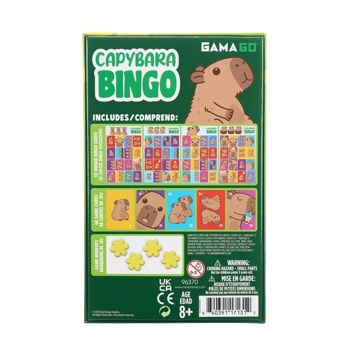 Capybara Family Bingo