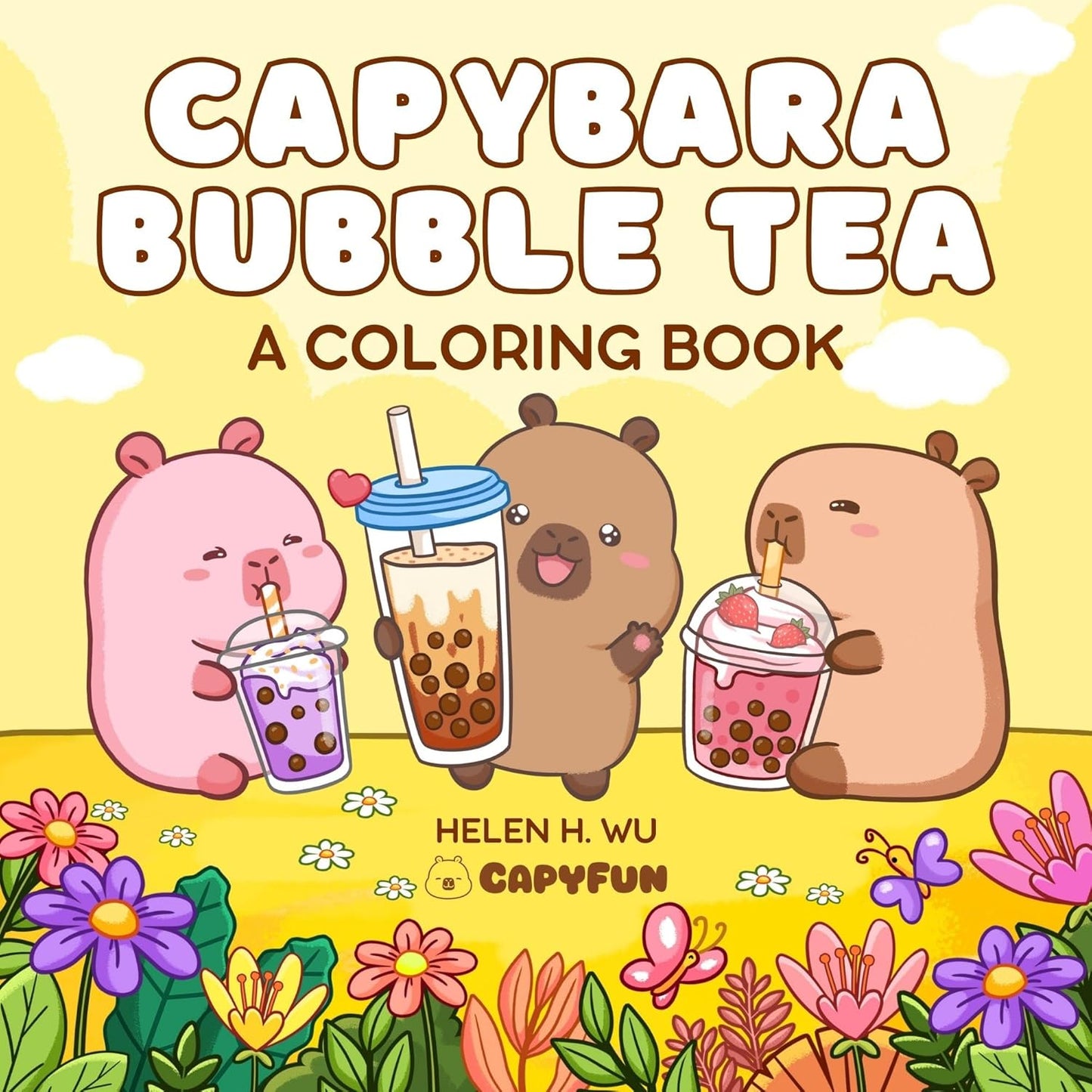 Capybara Bubble Tea Coloring Book